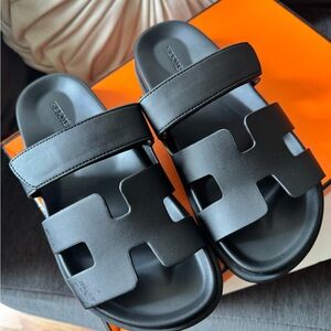 Hermes Black Women's Flats